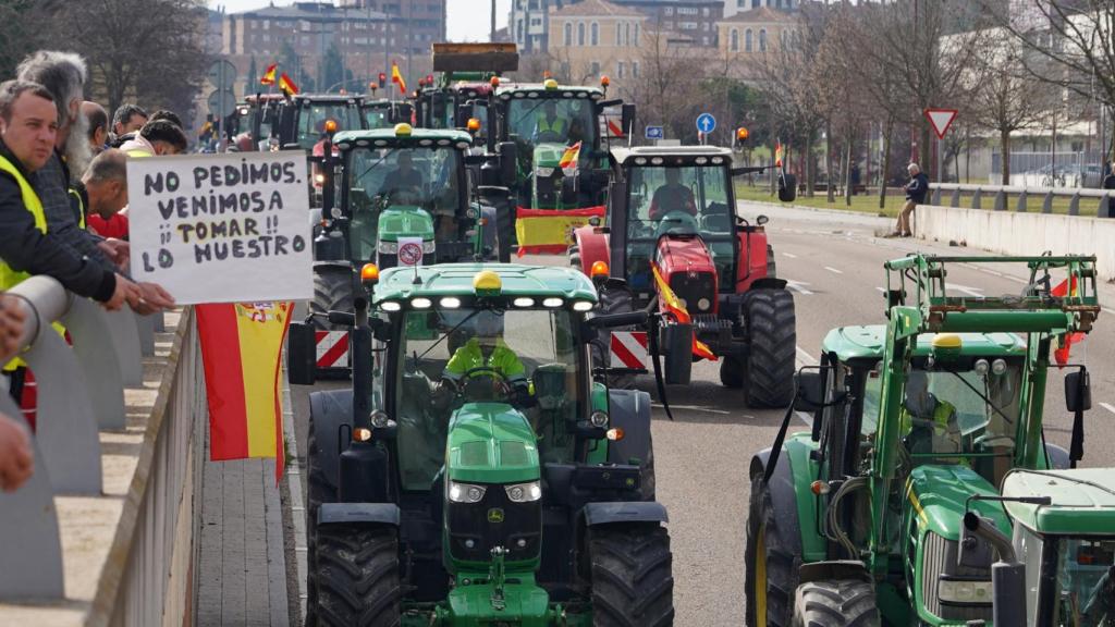 Los tractores por la Avenida Salamanca