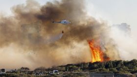 Imagen del incendio forestal declarado el lunes en El Saler
