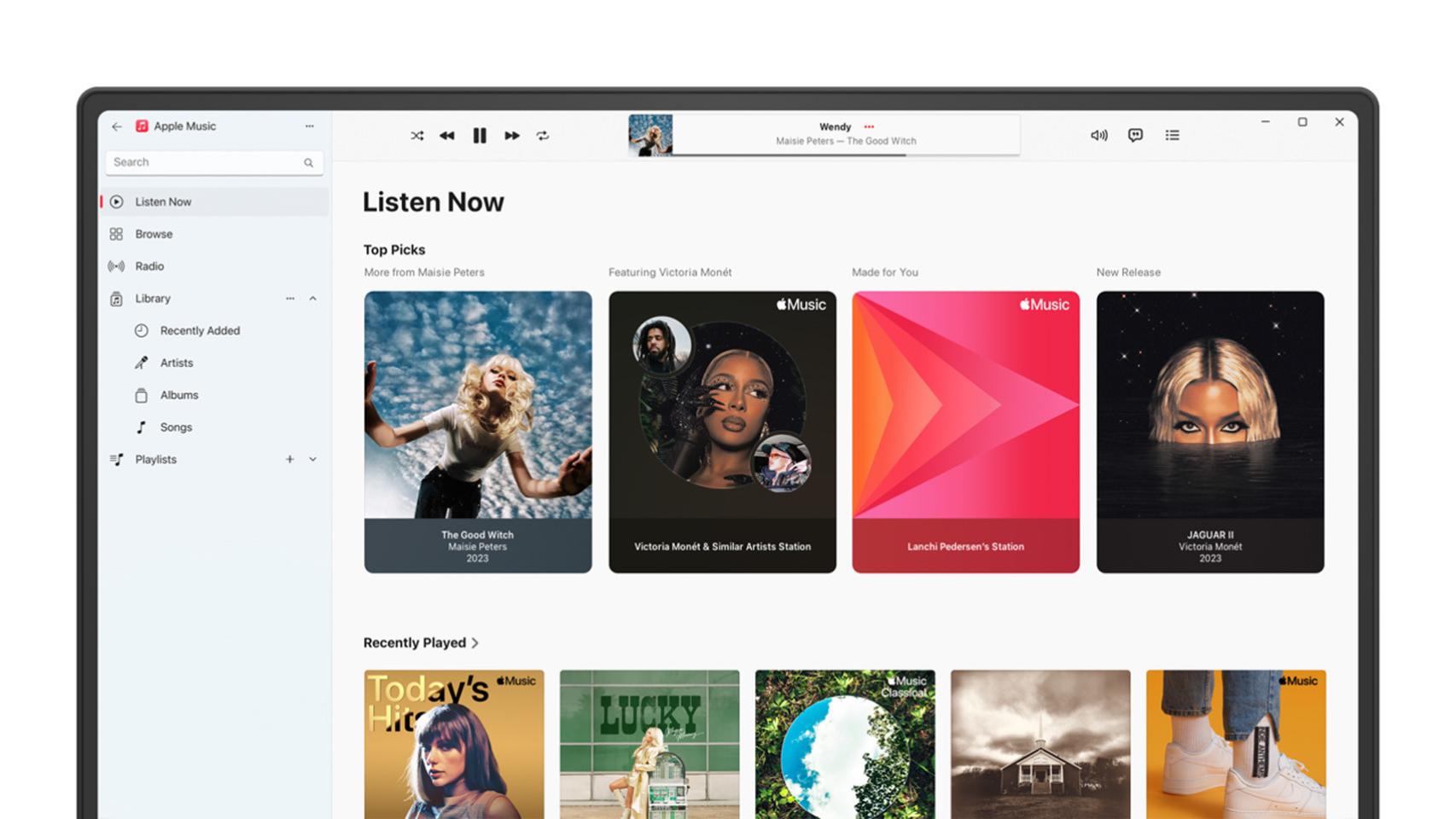 Apple Music para Windows.
