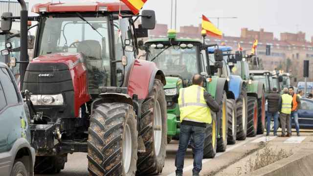 Una concentración de tractores en Valladolid