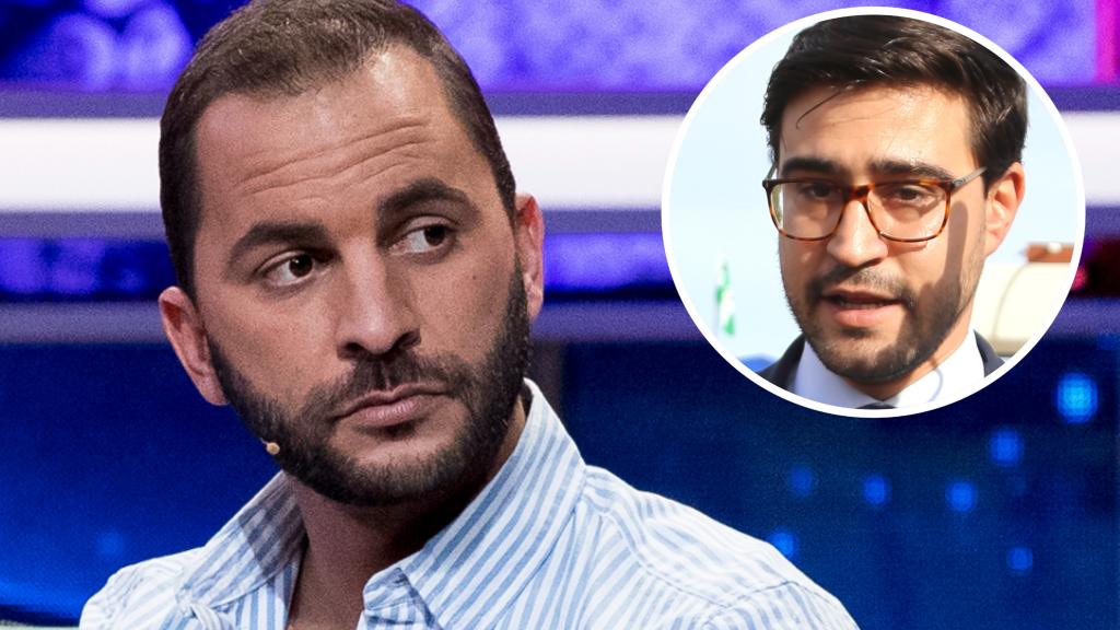 Antonio Tejado junto a su letrado, Fernando Velo, en un fotomontaje de EL ESPAÑOL.