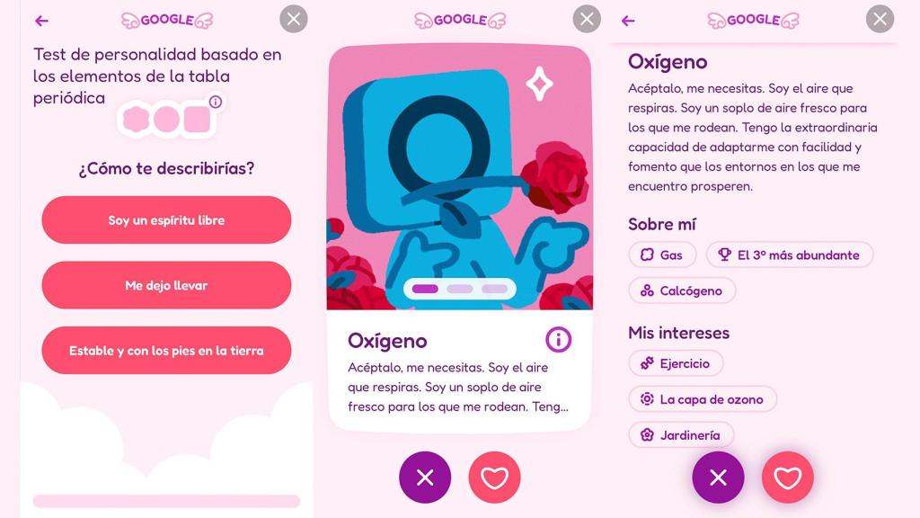 Imagen del doodle de Google para San Valentín