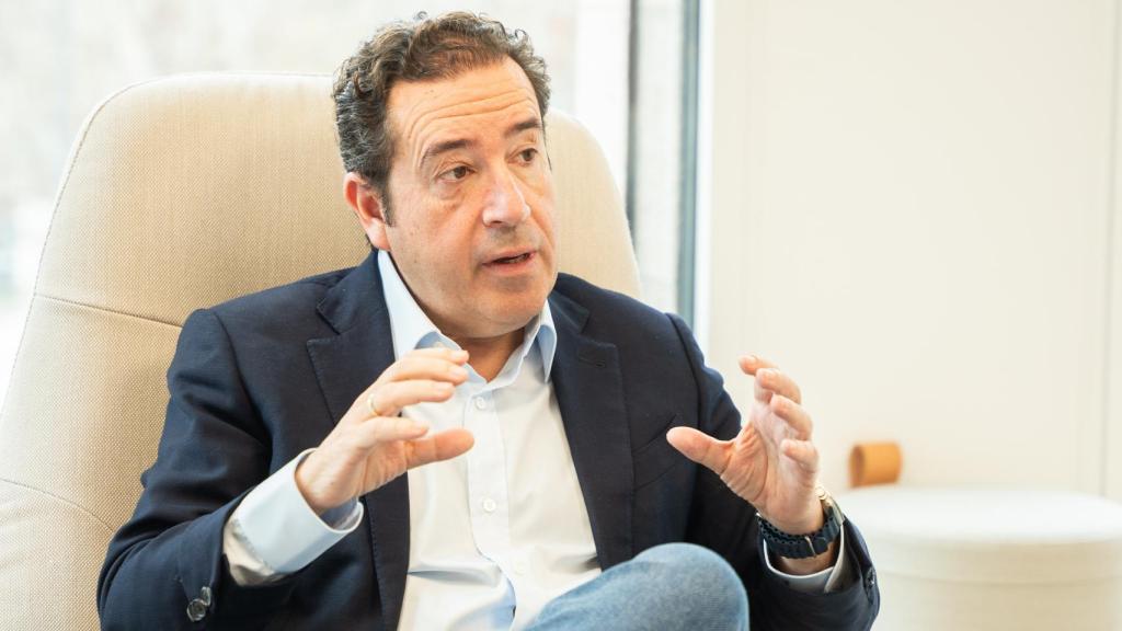 Santiago Rodríguez durante la entrevista.