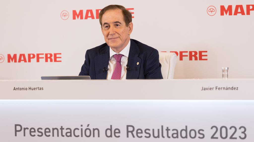 Antonio Huertas, presidente de Mapfre, este miércoles durante la presentación de resultados de la aseguradora.