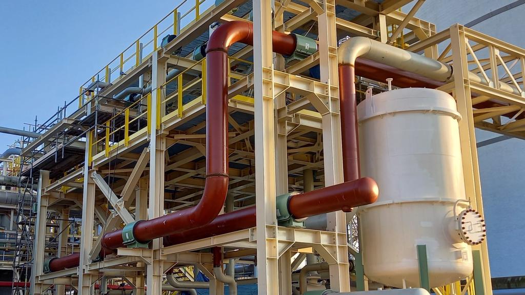 Instalación de aprovechamiento de frío de la planta de regasificación de Barcelona.