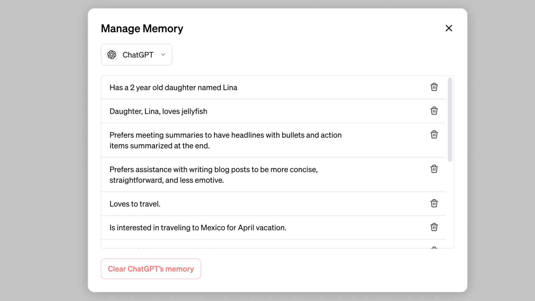 ChatGPT adquiere memoria