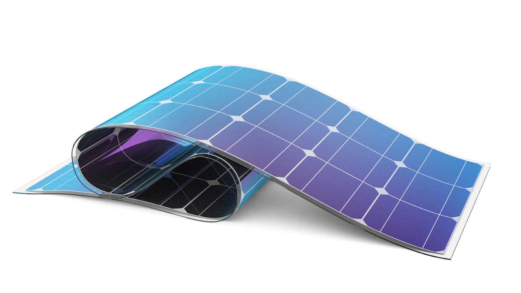 Un panel solar flexible.