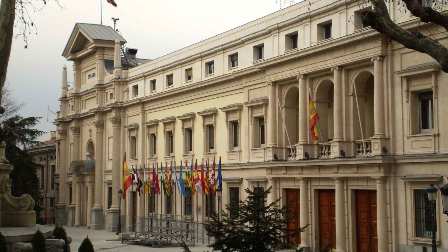 Fachada del Senado, en Madrid.