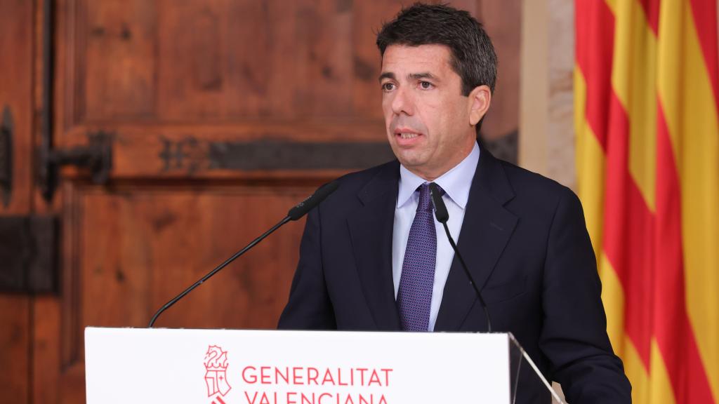 El presidente de la Generalitat Valenciana, Carlos Mazón, este miércoles. EE