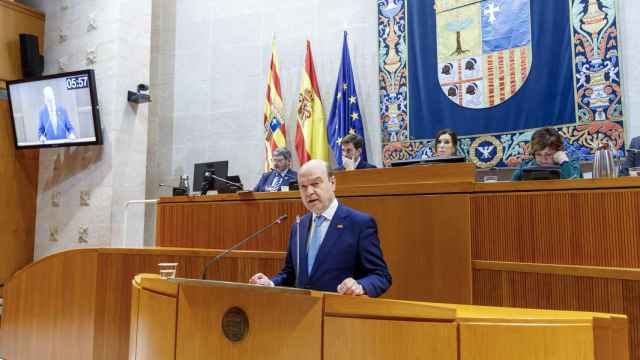 El diputado regional de Vox Santiago Morón en el debate para derogar la Ley de Memoria Democrática
