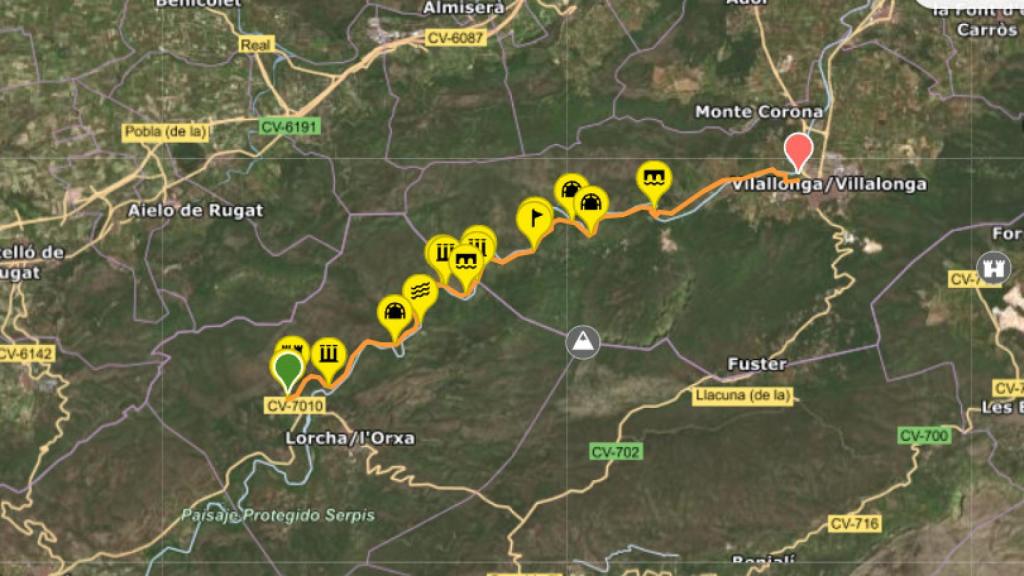 Mapa del recorrido.