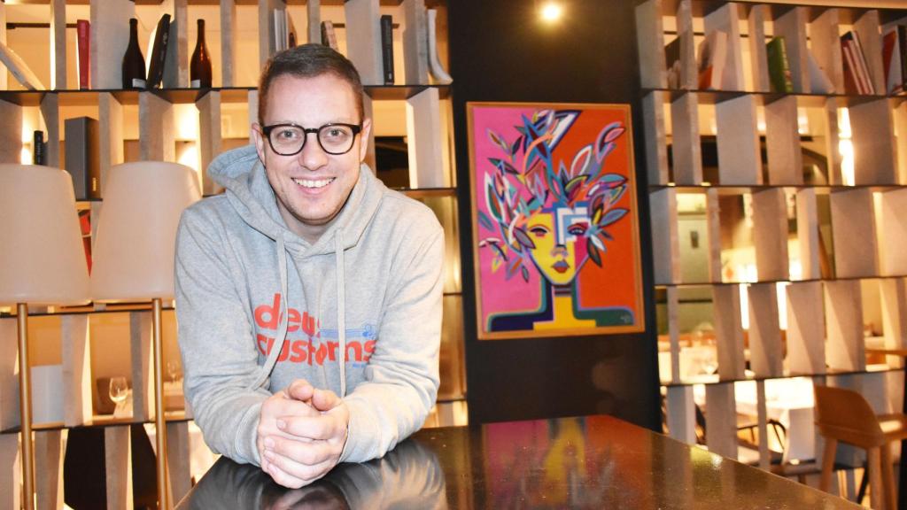 Teo Rodríguez durante la entrevista con EL ESPAÑOL de Castilla y León