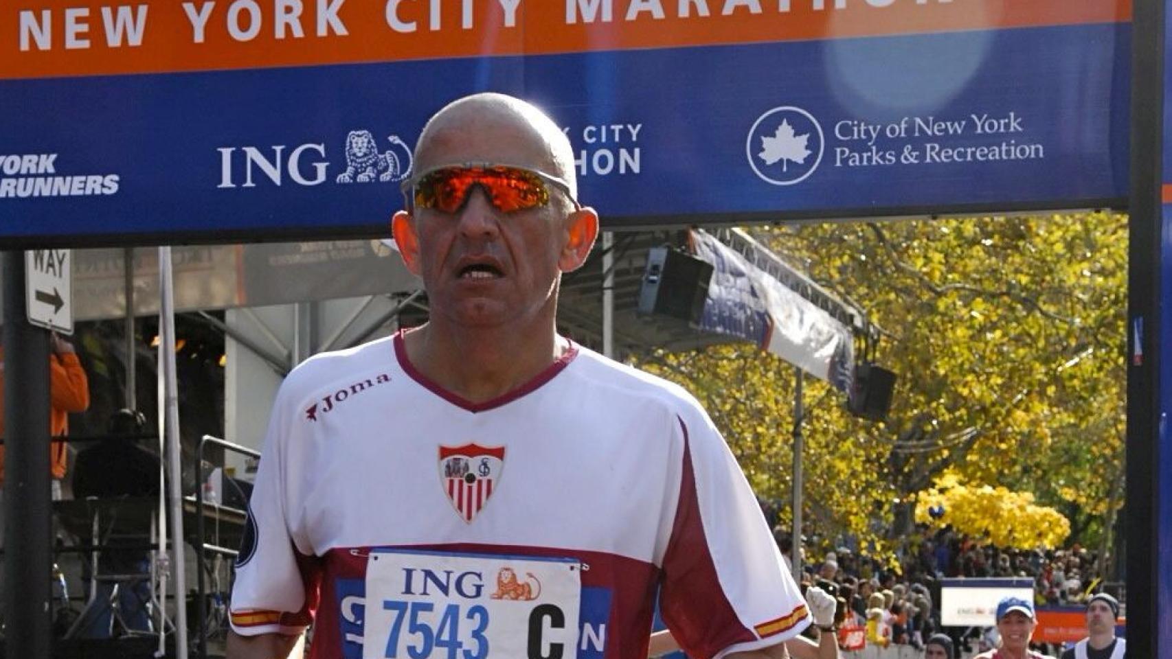 Julio Molina en el maratón de Nueva York