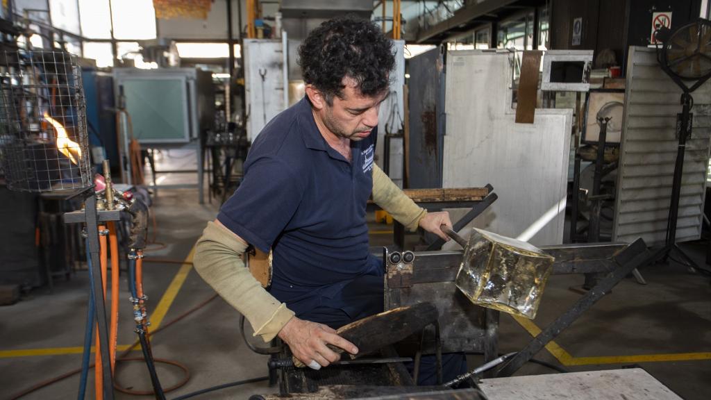 Un vidriero en Segovia.