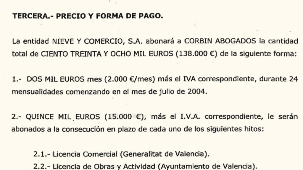 Contrato hallado por la Guardia Civil.