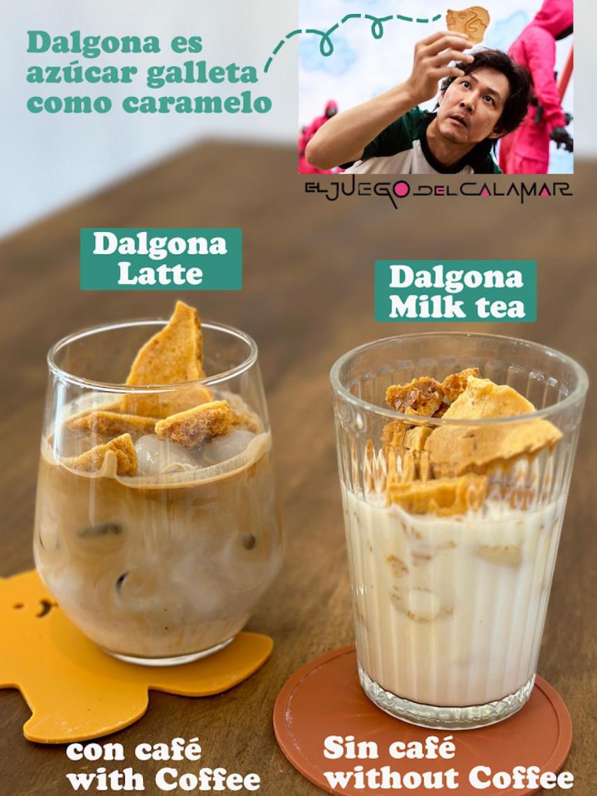 Bebida con galleta Dalgona