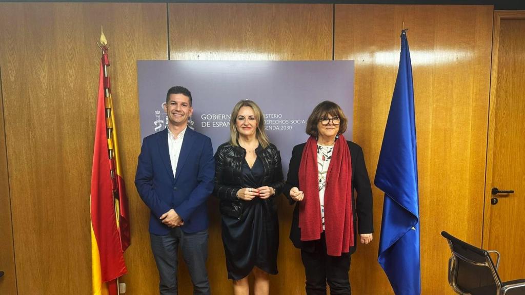 Fuster, Montes y Sancho en la reunión de este jueves.