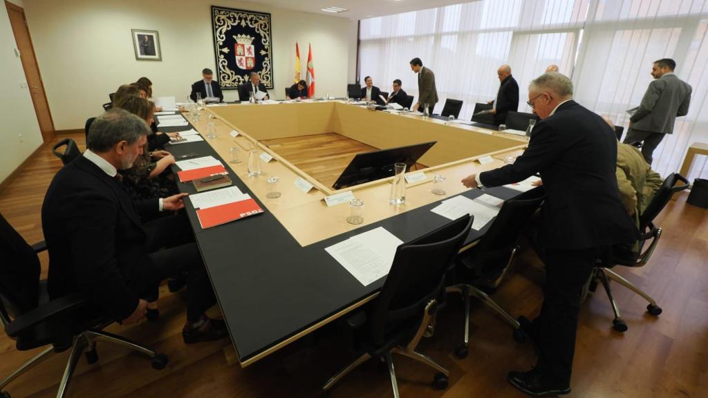 Imagen de la Junta de Portavoces de las Cortes celebrada este jueves.