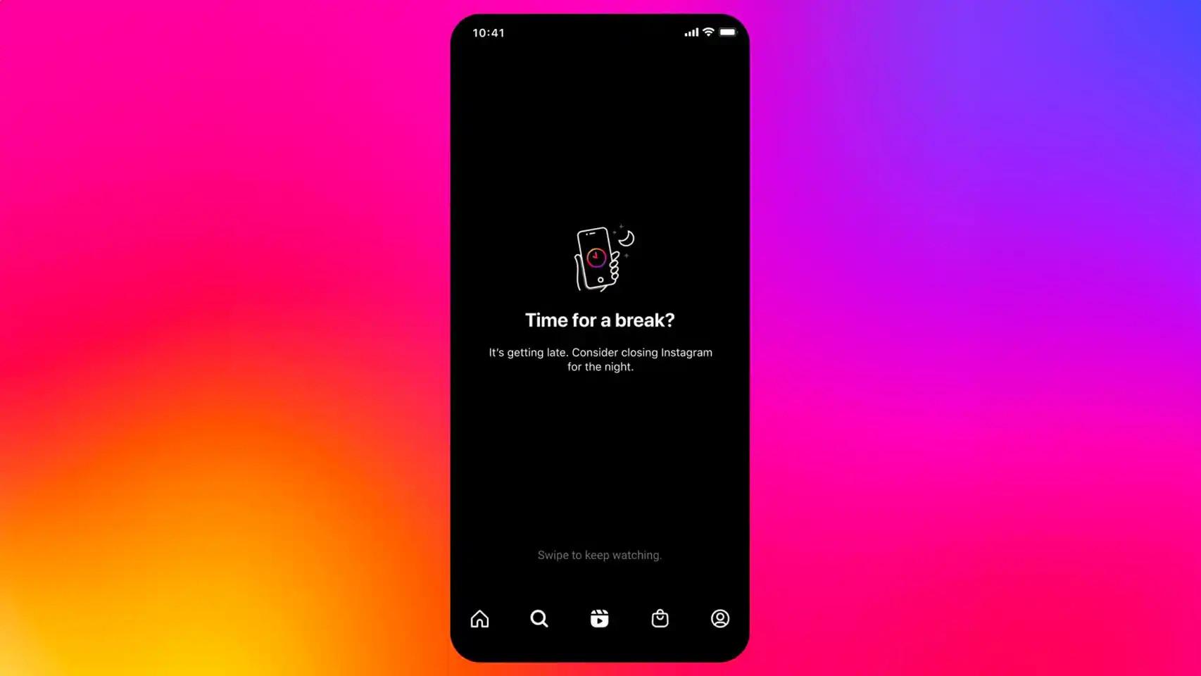 Instagram sugiere una pausa en el uso de la app