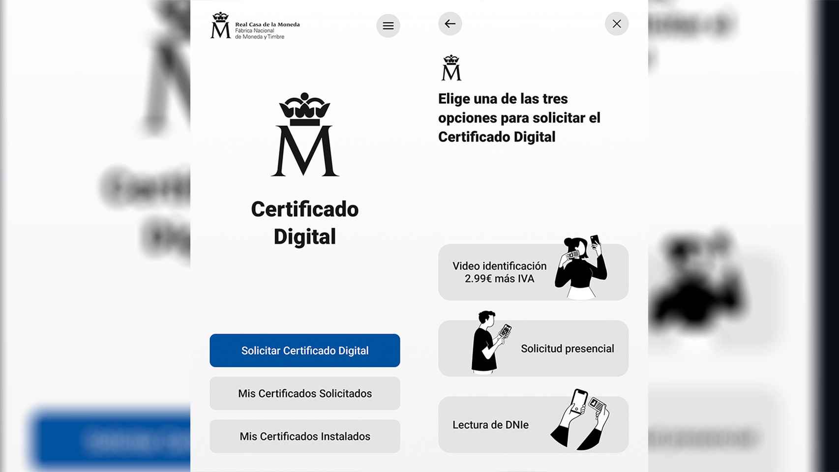 Imagen de la app Certificado Digital FNMT