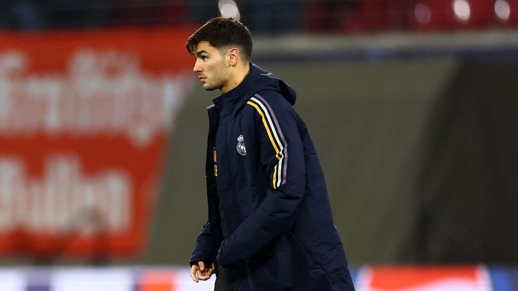 Brahim, con el Real Madrid en la Champions League