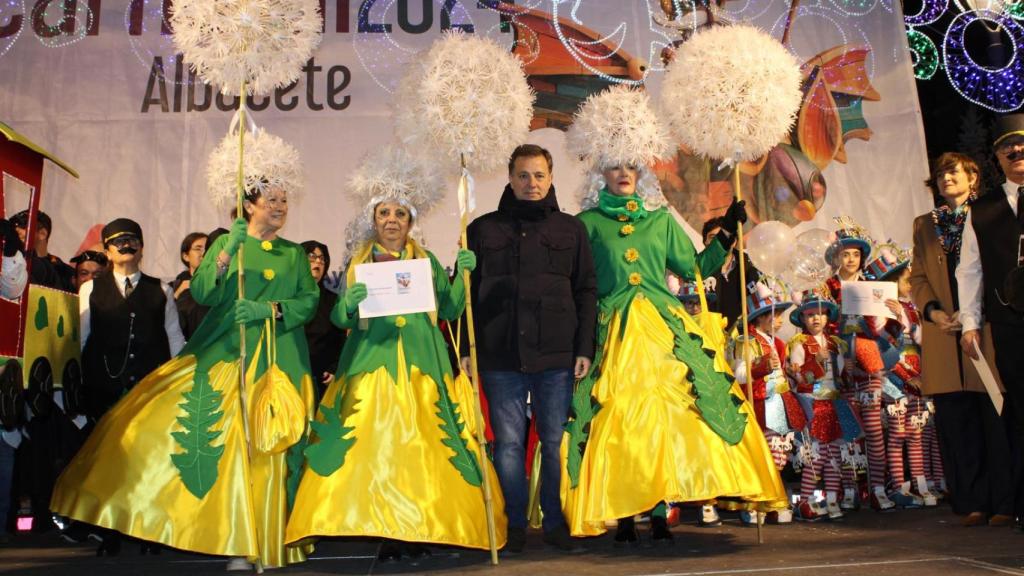 Manuel Serrano durante la entrega de premios del Carnaval de Albacete.