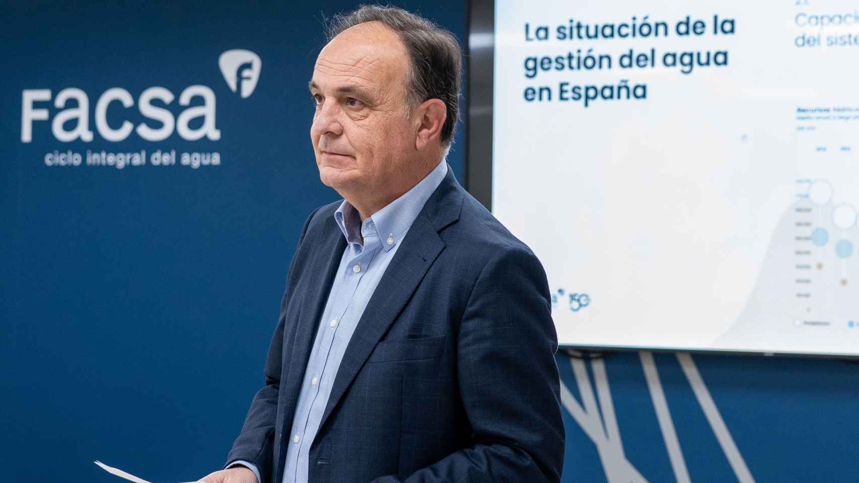 José Claramonte, director general de Facsa, en la presentación del informe. EE