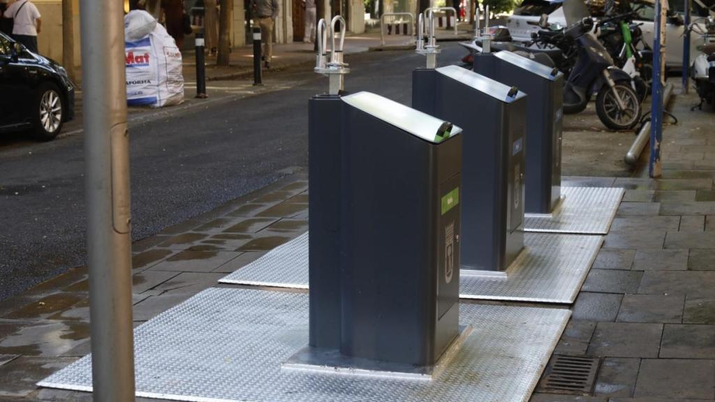 Contenedores soterrados en la ciudad de Madrid.