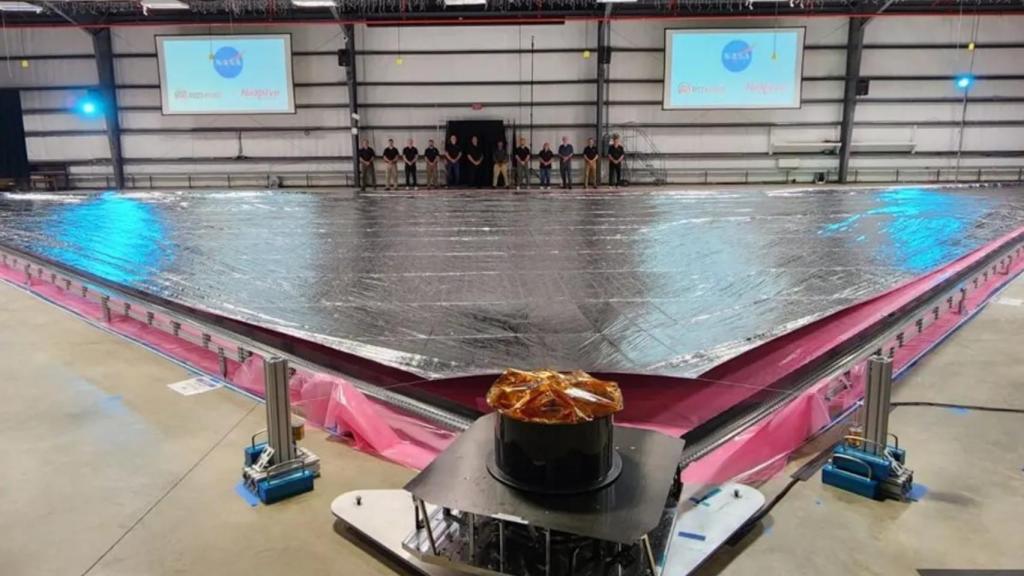 Prueba de despliegue de la vela solar, por la NASA.