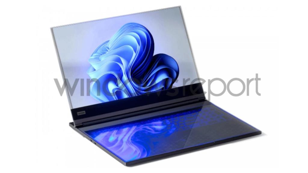 Concepto del portátil de Lenovo.