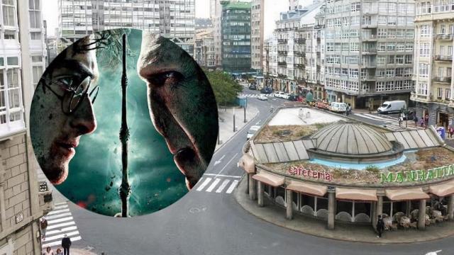 Vídeo: Harry Potter y Voldemort se enfrentan en la plaza de Pontevedra de A Coruña