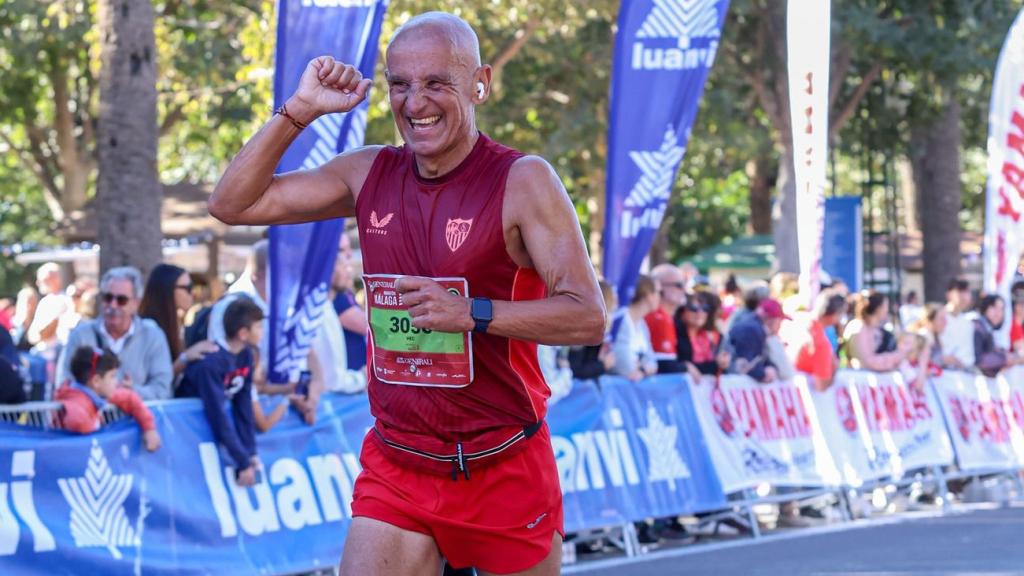 Julio Molina, en el último maratón que corrió.