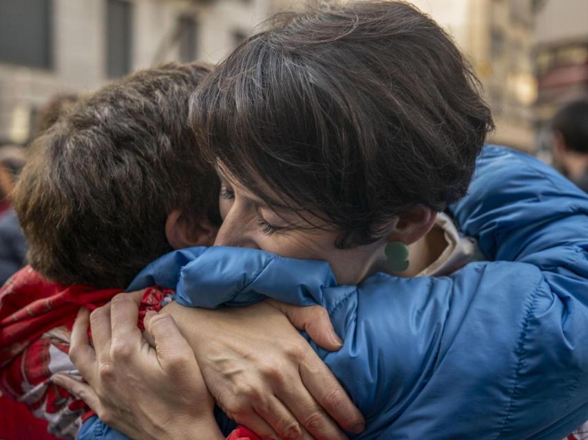 Ana Pontón, candidata del BNG, en los festejos de carnaval de Verín.