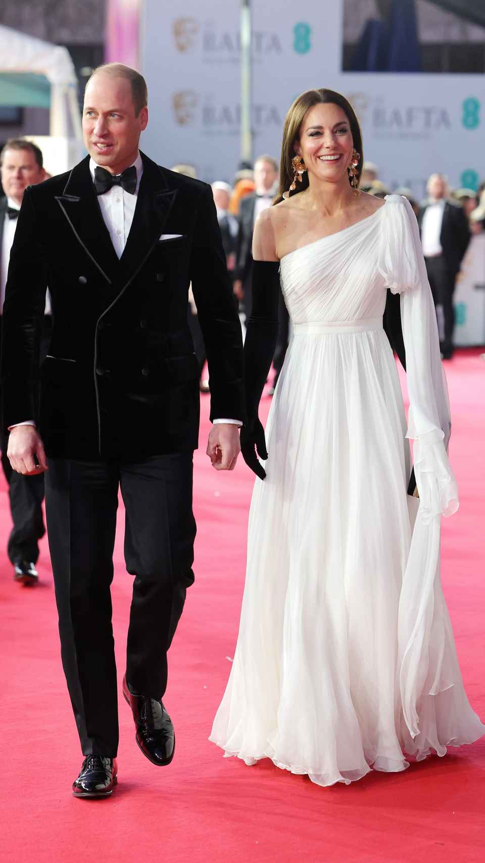Guillermo y Kate Middleton en la última edición de los premios BAFTA en 2023.