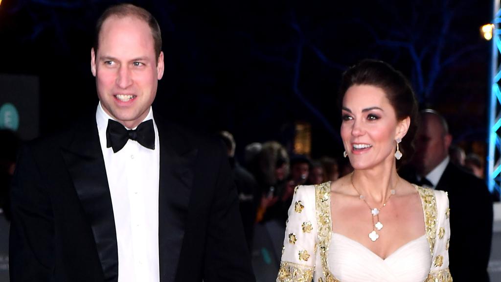 Guillermo y Kate Middleton en los premios BAFTA en 2020.