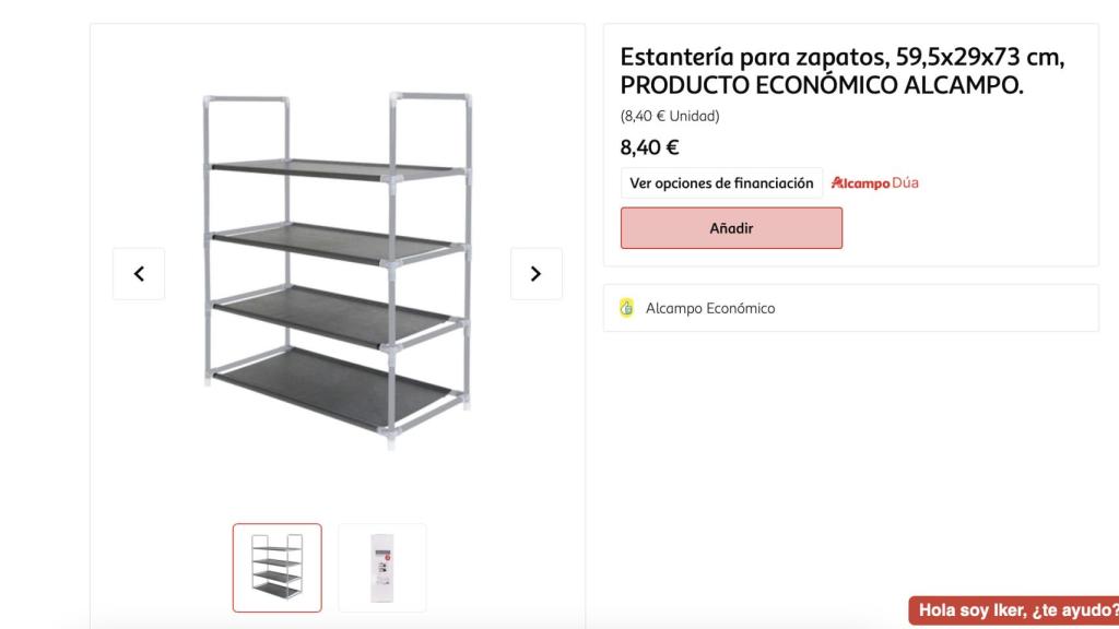 Estantería para zapatos.