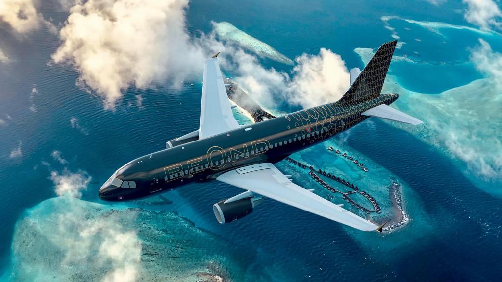 Avión de BeOnd en las Maldivas.