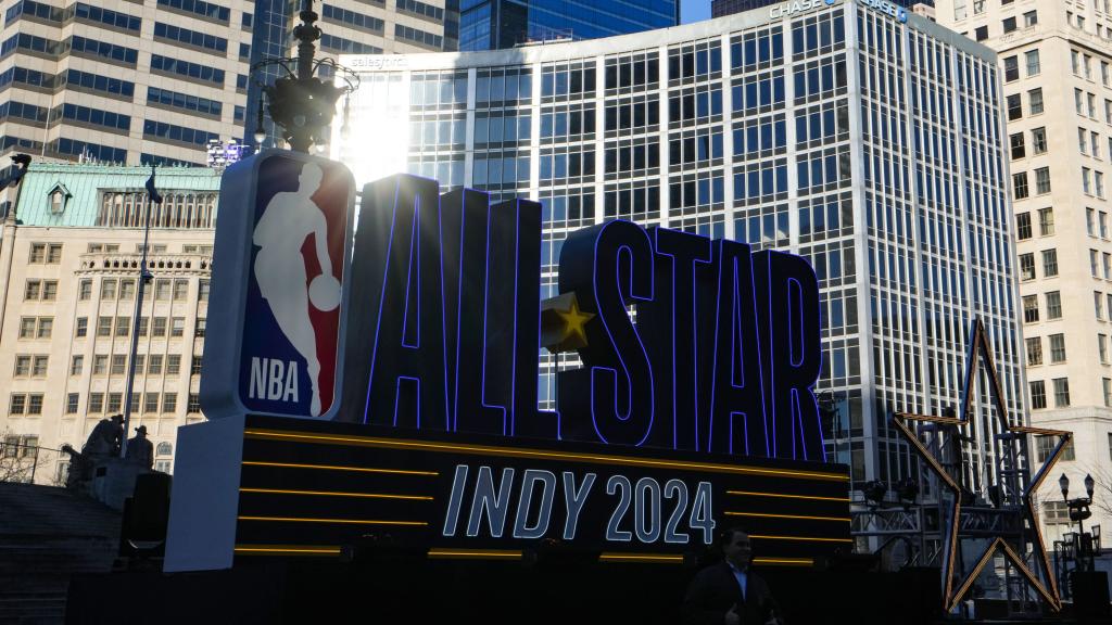 Cartel del All Star de la NBA 2024 en Indianápolis.