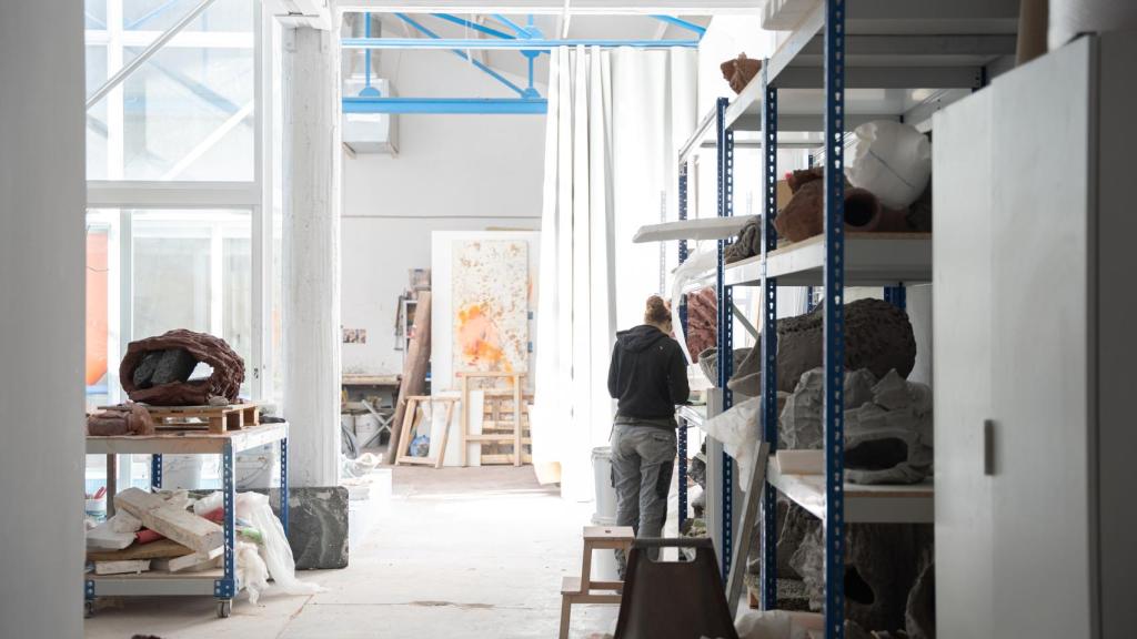 Vista del estudio de Teresa Solar Abboud en Madrid. Foto: J.V.