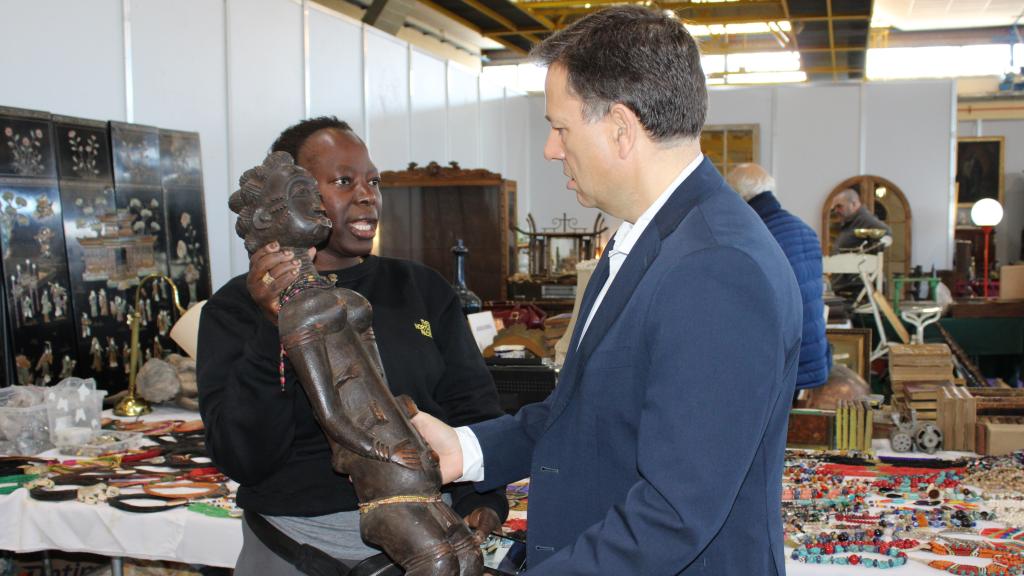 El alcalde, Manuel Serrano, en la inauguración de 'Antigua'.