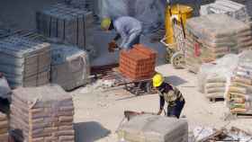 Trabajadores extranjeros en el sector de la construcción.