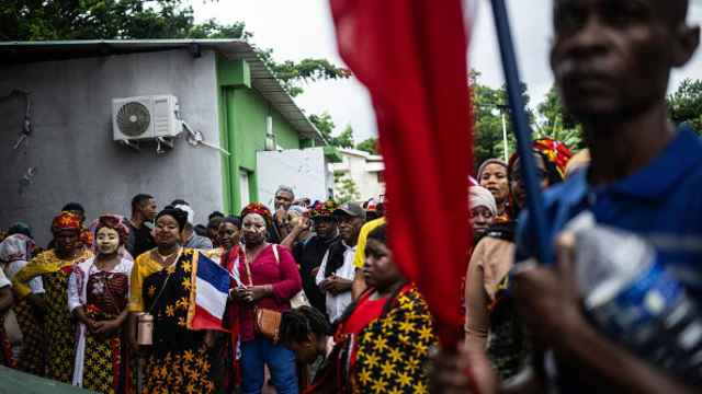 Congreso convocado por el movimiento Forces Vives por las condiciones de vida y la inseguridad en Mayotte, el 14 de febrero de 2024.