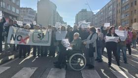 Imagen de archivo de una protesta de los vecinos de las Casas de Franco en A Coruña.