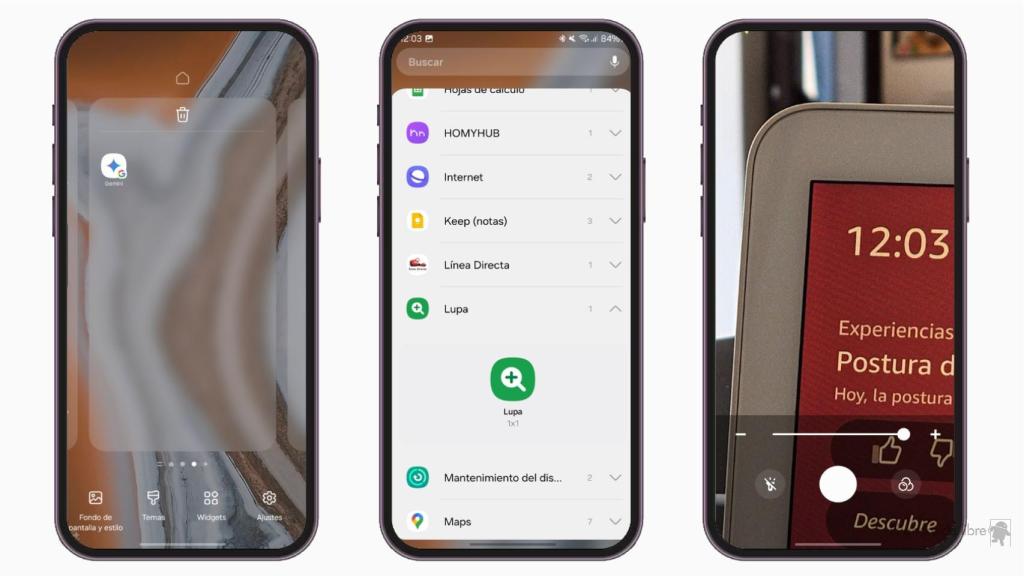 App de Lupa en Samsung