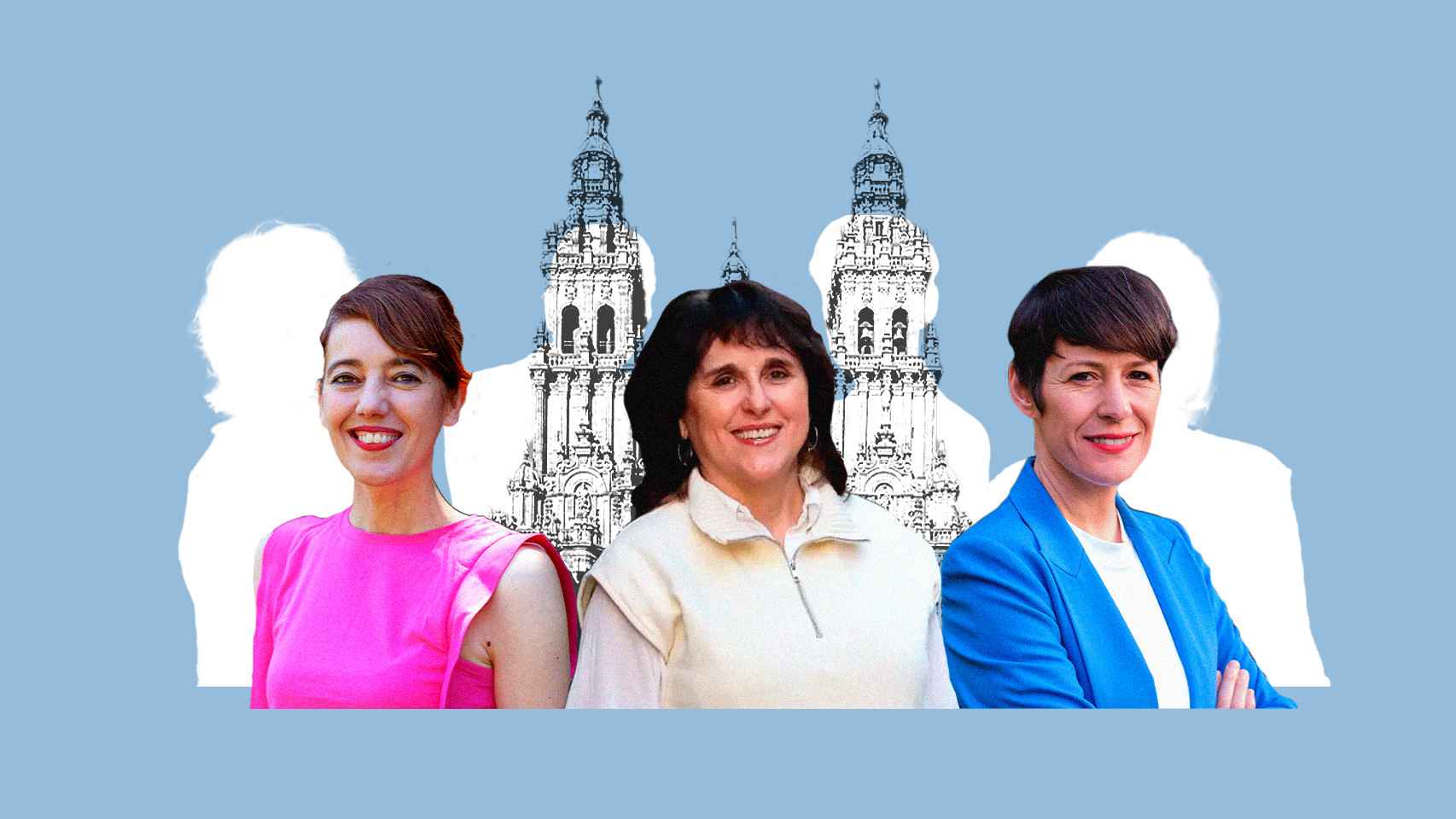 Cinco mujeres con poder en las elecciones gallegas.