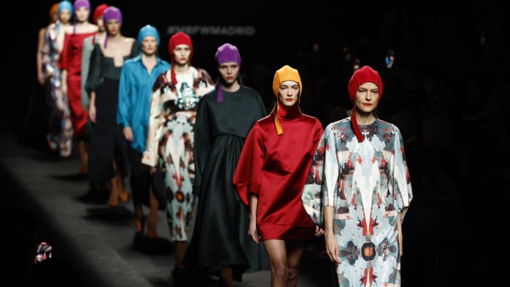 Modelos para Marcos Luengo en la Mercedes Benz Fashion Week.