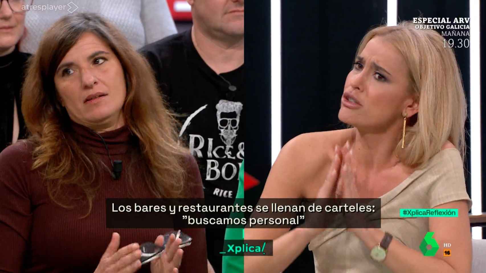 Celia Ferrero y Afra Blanco en 'laSexta Xplica'.