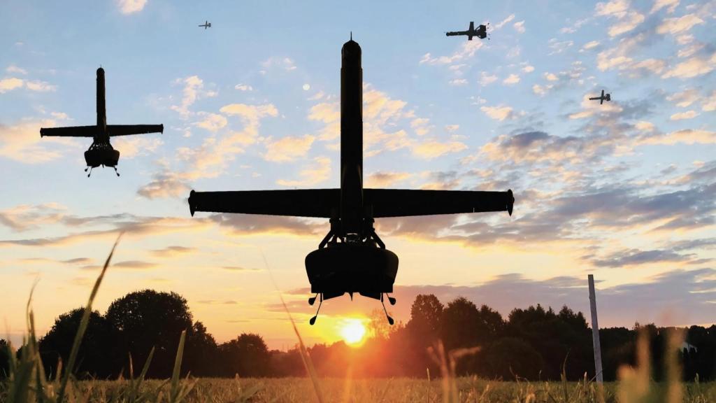 Enjambre de drones V-Bat