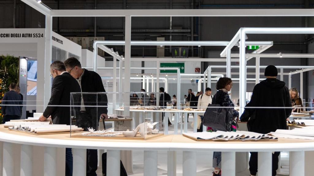 La feria del calzado de Milán en una anterior edición.