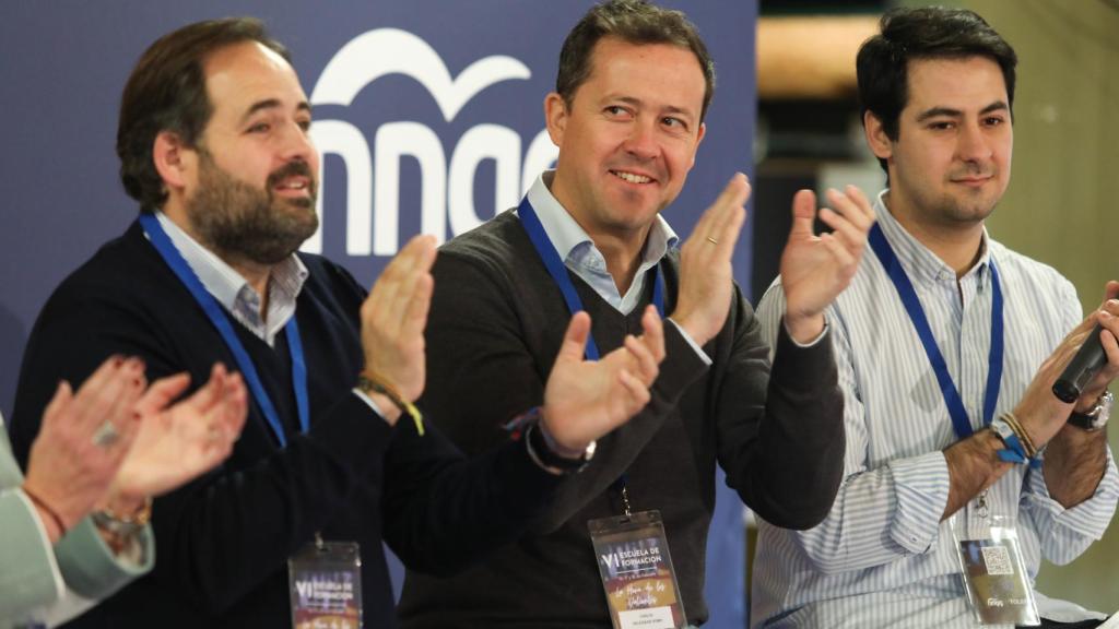 Carlos Velázquez, en el acto de clausura de la VI Escuela de Formación de NNGG de Toledo.
